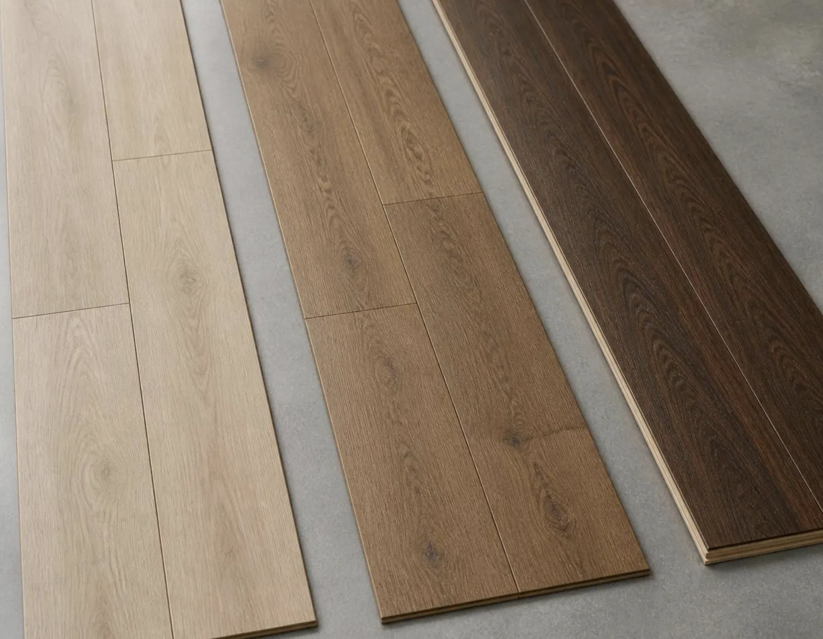 Wood samples in different tones